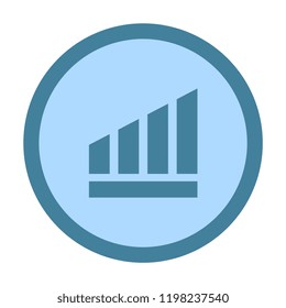 growth chart icon. vector illustration 