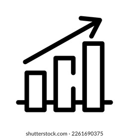 Growth Chart Icon Vector Symbol Design Illustration