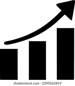 growth chart icon vector symbol design illustration