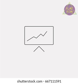 Growth chart line icon