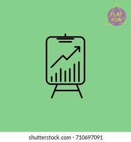 Growth chart line icon