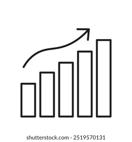 Growth chart line icon. vector illustration. EPS10