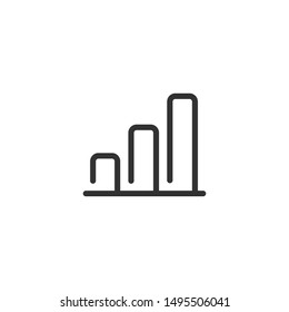 Growth chart  - Line Vector Icon