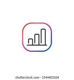 Growth chart  - Line Vector Icon