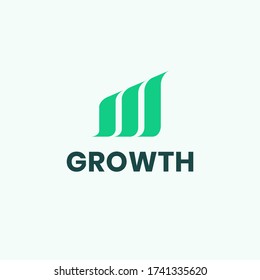 Growth Chart Logo Design For Financial, Trading And Investment