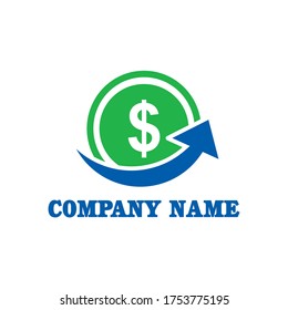 logotipo del gráfico de crecimiento, logotipo financiero
