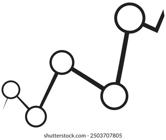 The growth chart of marketing with increase number of selling product, the graph of business analysis with highly profit