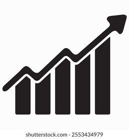 Growth chart and monitoring, control tool.Data analytics.Successful business performance. Achieving high results. Vector linear icon isolated on white background.
