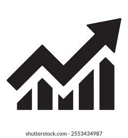 Growth chart and monitoring, control tool.Data analytics.Successful business performance. Achieving high results. Vector linear icon isolated on white background.
