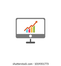 growth chart screen  icon