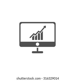 growth chart screen  icon