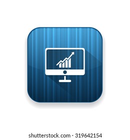 growth chart screen  icon