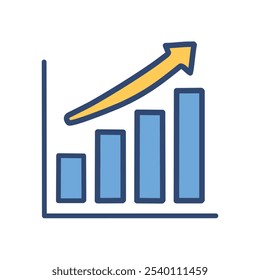 Sucesso do gráfico de crescimento. Gráfico de tendência ascendente; simboliza progresso, conquistas e lucros crescentes.  Crescimento positivo visualizado.