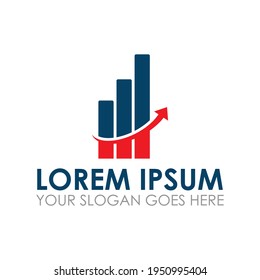 vector de gráfico de crecimiento, logotipo de finanzas