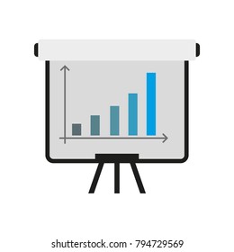 growth chart vector icon illustration flat design