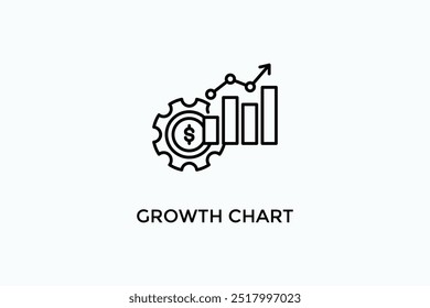 Growth Chart Vector Icon Or Logo Illustration