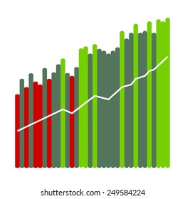 Growth chart. Vector illustration.