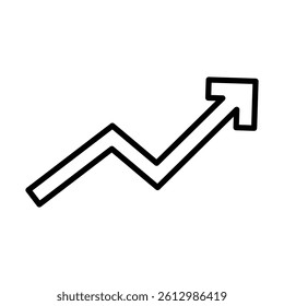 Growth Chart Vector Line Icon Design