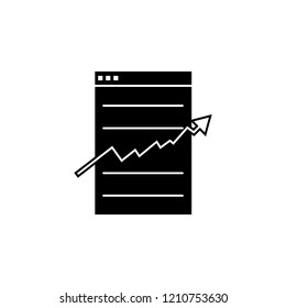 Growth chart views icon. Element of marketing. Premium quality graphic design icon. Signs and symbols collection icon for websites, web design, mobile app on white background