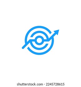 growth circle logo design vector sign