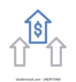 growth colour line vector icon