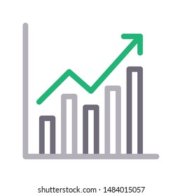 growth colour line vector icon