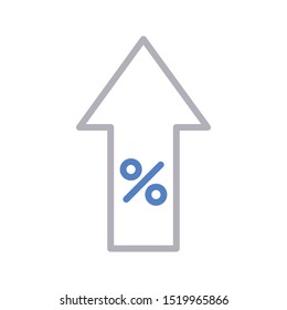 growth colour line vector icon