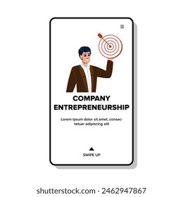 growth company entrepreneurship vector. leadership strategy, branding networking, funding mentorship growth company entrepreneurship web flat cartoon illustration