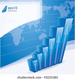 Growth concept business brochure background with diagram