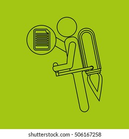 growth concept business icons file paper vector illustration