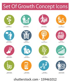 Growth concept icons,Colorful version,vector