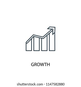 growth concept line icon. Simple element illustration. growth concept outline symbol design from success set. Can be used for web and mobile UI/UX