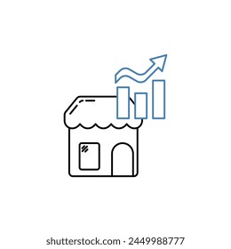 growth concept line icon. Simple element illustration. growth concept outline symbol design.