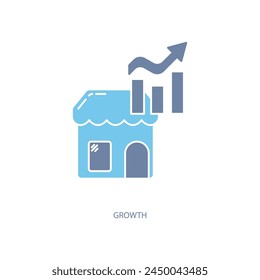 growth concept line icon. Simple element illustration. growth concept outline symbol design.