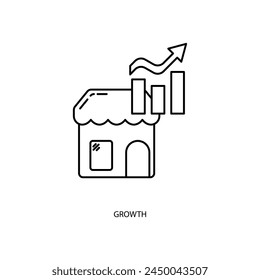 growth concept line icon. Simple element illustration. growth concept outline symbol design.