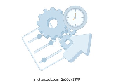 conceito de crescimento, otimização ou melhoria para aumentar a produtividade, utilização ideal de recursos para maximizar a produção ou melhores resultados, eficiência, utilização de horas para aumentar os resultados.
