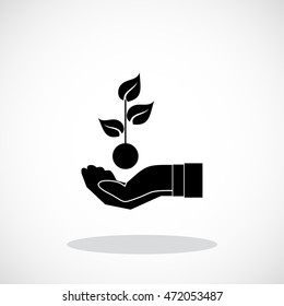 Growth concept vector icon.illustration design
