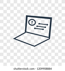 Growth concept vector linear icon isolated on transparent background, Growth concept transparency concept in outline style