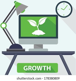 Growth concept,vector