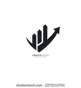 Growth credit repair business icon with arrow design