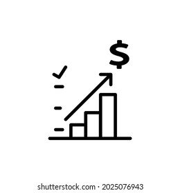 Growth curve icon, eps 10