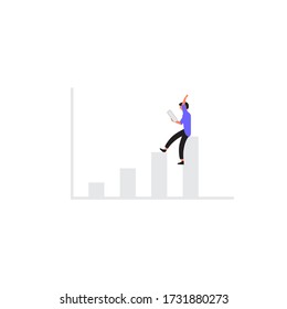 CURVA DE CRECIMIENTO. Perfecto para carteles, volantes, páginas de inicio, contenido en medios sociales.