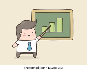Growth. Cute doodle illustration.