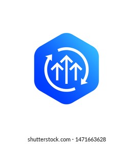 growth cycle icon, vector design