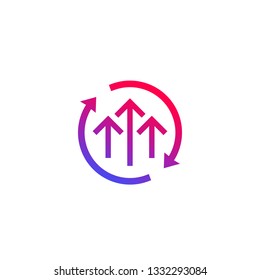 growth cycle vector icon