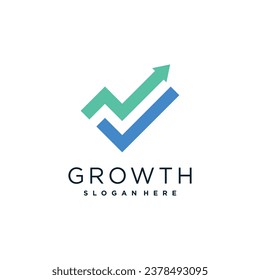 Growth design element icon vector with creative modern concept