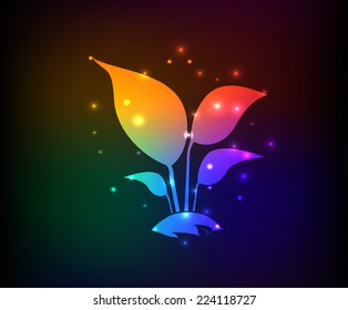 Growth design,rainbow vector
