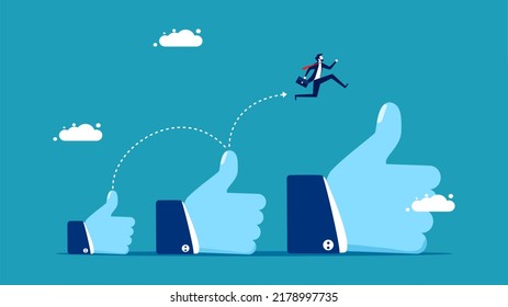 Growth development. Work improvements. Praise the achievements of business people