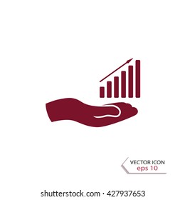 Growth diagram,vector icon