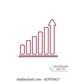Growth diagram,vector icon